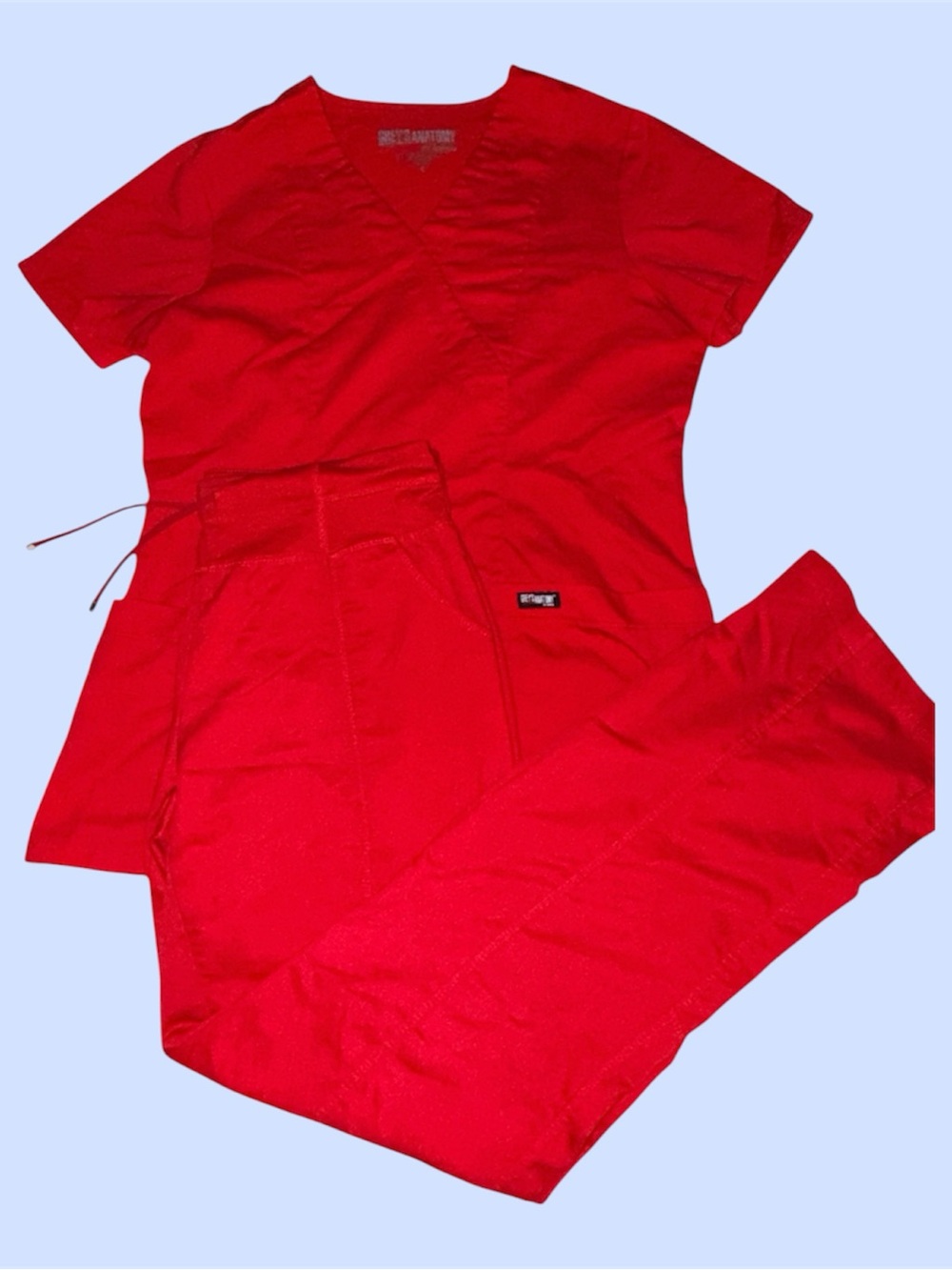 Barco Grey’s Anatomy red scrub set in size S